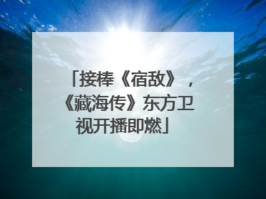 接棒《宿敌》，《藏海传》东方卫视开播即燃