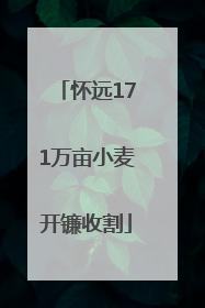 怀远171万亩小麦开镰收割