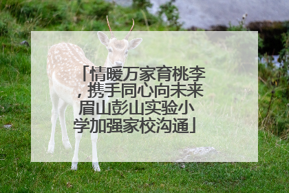 情暖万家育桃李，携手同心向未来 眉山彭山实验小学加强家校沟通