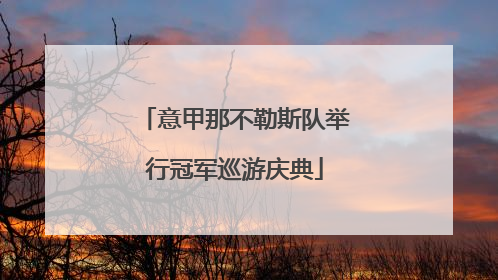 意甲那不勒斯队举行冠军巡游庆典