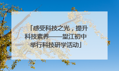 感受科技之光，提升科技素养——望江初中举行科技研学活动