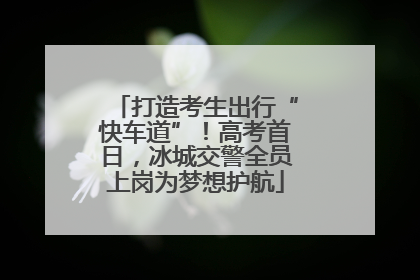 打造考生出行“快车道”！高考首日，冰城交警全员上岗为梦想护航