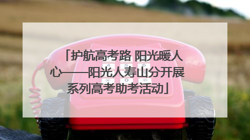 护航高考路 阳光暖人心——阳光人寿山分开展系列高考助考活动