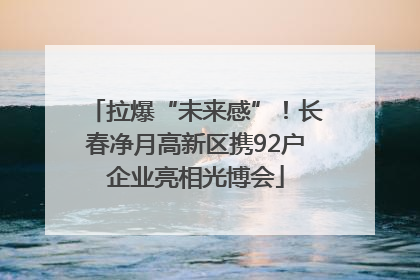 拉爆“未来感”！长春净月高新区携92户企业亮相光博会