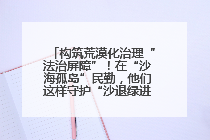 构筑荒漠化治理“法治屏障”！在“沙海孤岛”民勤，他们这样守护“沙退绿进”的生态奇迹