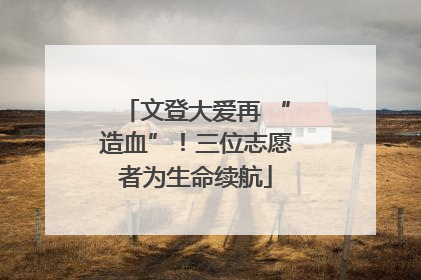 文登大爱再 “造血”！三位志愿者为生命续航