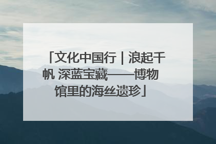 文化中国行｜浪起千帆 深蓝宝藏——博物馆里的海丝遗珍