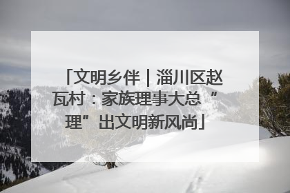文明乡伴｜淄川区赵瓦村：家族理事大总“理”出文明新风尚