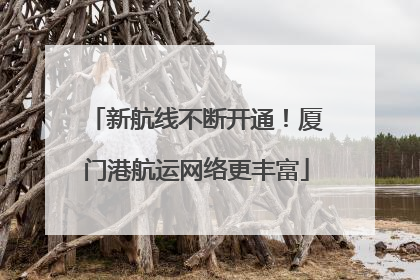 新航线不断开通！厦门港航运网络更丰富
