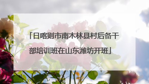 日喀则市南木林县村后备干部培训班在山东潍坊开班