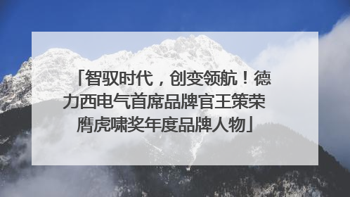 智驭时代，创变领航！德力西电气首席品牌官王策荣膺虎啸奖年度品牌人物