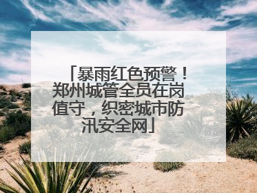 暴雨红色预警！郑州城管全员在岗值守，织密城市防汛安全网