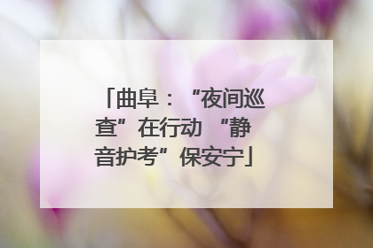 曲阜：“夜间巡查”在行动 “静音护考”保安宁