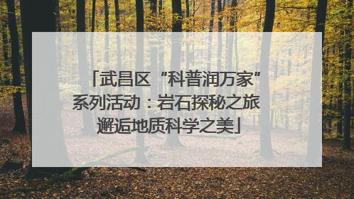武昌区“科普润万家”系列活动：岩石探秘之旅 邂逅地质科学之美