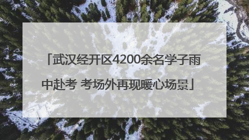 武汉经开区4200余名学子雨中赴考 考场外再现暖心场景