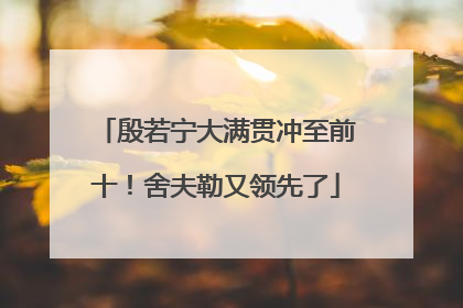 殷若宁大满贯冲至前十！舍夫勒又领先了