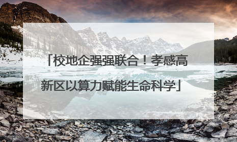 校地企强强联合！孝感高新区以算力赋能生命科学