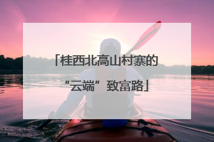 桂西北高山村寨的“云端”致富路