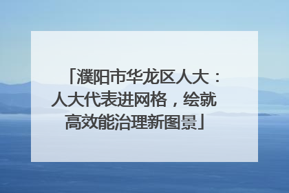 濮阳市华龙区人大：人大代表进网格，绘就高效能治理新图景