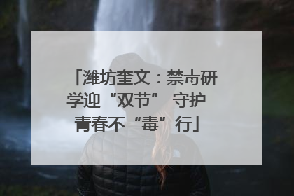 潍坊奎文：禁毒研学迎“双节” 守护青春不“毒”行