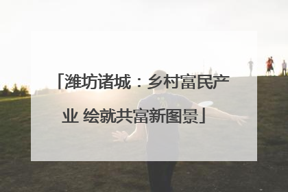 潍坊诸城：乡村富民产业 绘就共富新图景
