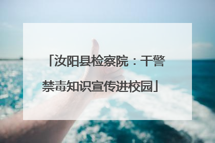 汝阳县检察院：干警禁毒知识宣传进校园