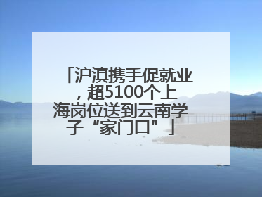 沪滇携手促就业，超5100个上海岗位送到云南学子“家门口”