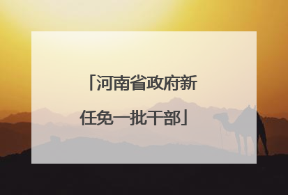 河南省政府新任免一批干部