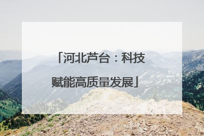 河北芦台：科技赋能高质量发展