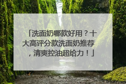 洗面奶哪款好用？十大高评分款洗面奶推荐，清爽控油超给力！