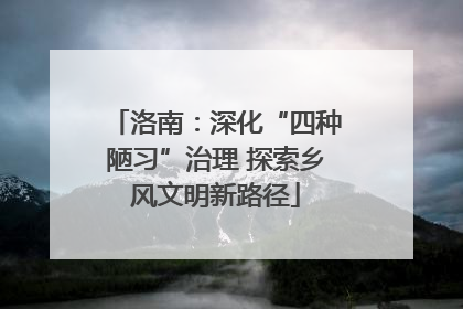 洛南：深化“四种陋习”治理 探索乡风文明新路径