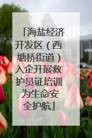 海盐经济开发区（西塘桥街道）入企开展救护员证培训 为生命安全护航