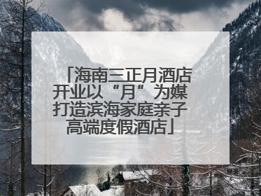 海南三正月酒店开业以“月”为媒打造滨海家庭亲子高端度假酒店