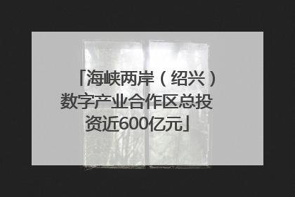 海峡两岸（绍兴）数字产业合作区总投资近600亿元