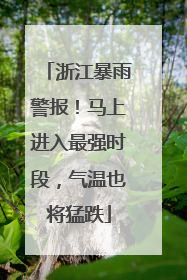 浙江暴雨警报！马上进入最强时段，气温也将猛跌