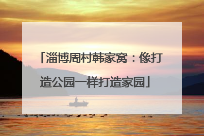 淄博周村韩家窝：像打造公园一样打造家园