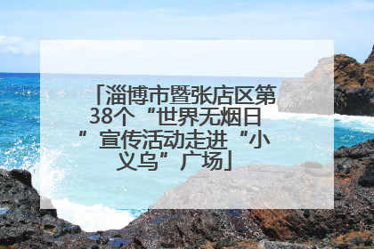 淄博市暨张店区第38个“世界无烟日”宣传活动走进“小义乌”广场