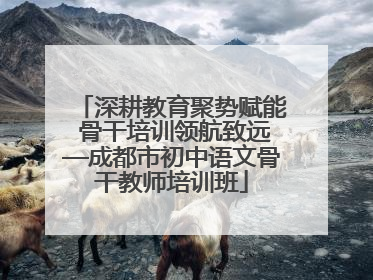 深耕教育聚势赋能 骨干培训领航致远—成都市初中语文骨干教师培训班