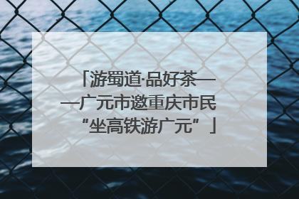 游蜀道·品好茶——广元市邀重庆市民“坐高铁游广元”
