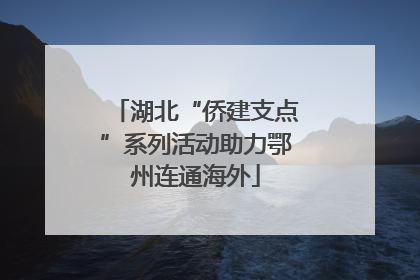 湖北“侨建支点”系列活动助力鄂州连通海外