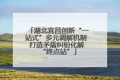 湖北宜昌创新“一站式”多元调解机制 打造矛盾纠纷化解“终点站”
