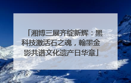 湘博三展齐绽新辉：黑科技激活石之魂，翰墨金影共谱文化遗产日华章