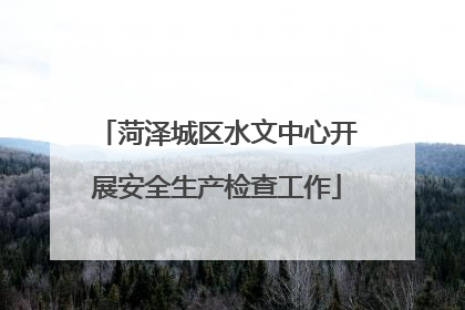 菏泽城区水文中心开展安全生产检查工作