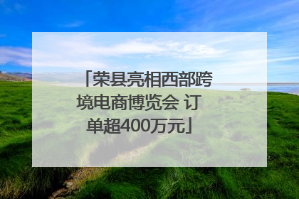 荣县亮相西部跨境电商博览会 订单超400万元
