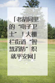 老胡同里的“电子卫士”！大栅栏街道“智慧消防”织就平安网