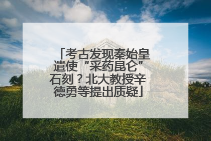 考古发现秦始皇遣使“采药昆仑”石刻？北大教授辛德勇等提出质疑