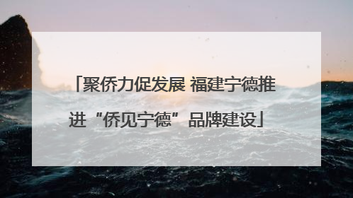 聚侨力促发展 福建宁德推进“侨见宁德”品牌建设