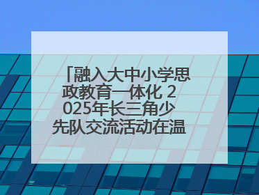 融入大中小学思政教育一体化 2025年长三角少先队交流活动在温岭举办