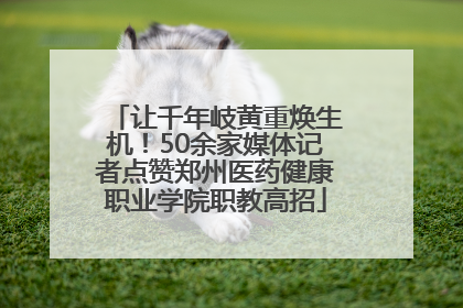 让千年岐黄重焕生机！50余家媒体记者点赞郑州医药健康职业学院职教高招