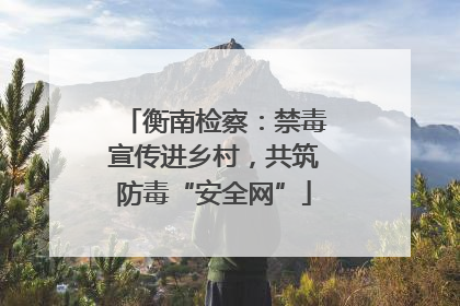 衡南检察：禁毒宣传进乡村，共筑防毒“安全网”